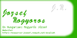 jozsef mogyoros business card